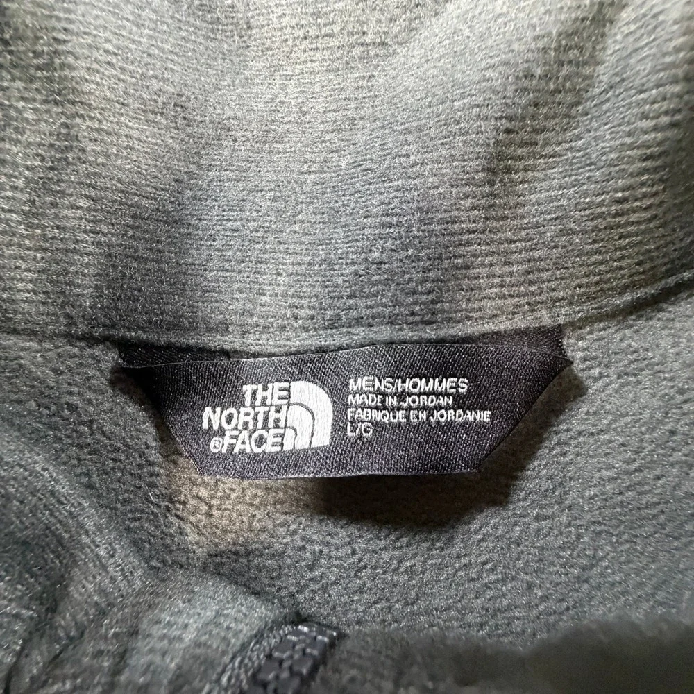 The North Face Mens Large Skyline Full Zip Fleece Jacket Dark Gray Penske Logo